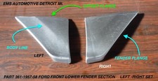 19571958 Ford Sedan Lower Front Fender Section Left Right Set 361 Pair  Ems