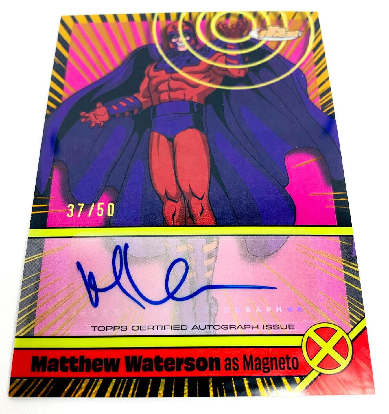 2025 Topps Finest Marvel X-Men '97 MAGNETO Autograph Auto Gold Refractor 37/50