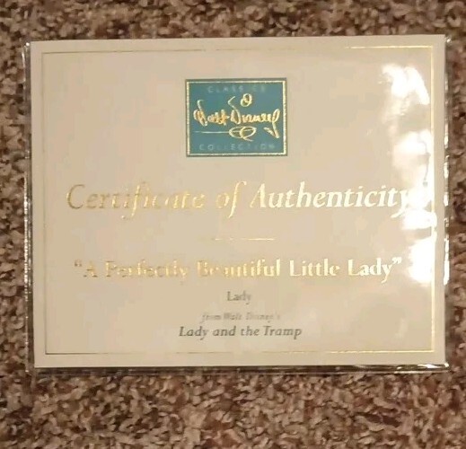 Sealed Disney Certificate of Authenticity - "A Perfectly Beautiful Little Lady"