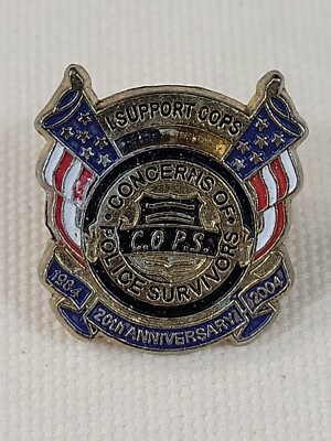 Vintage Pin - C.O.P.S. - Support Cops - 20th Anniversary 1984 - 2004 | eBay