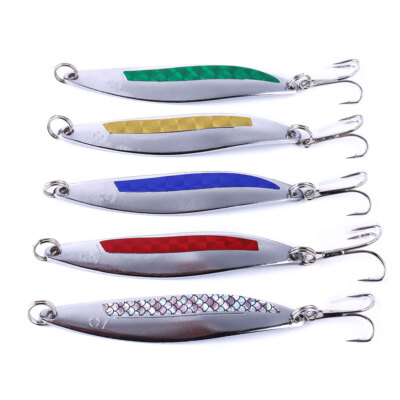 5PCS Lot Metal Fishing Spinner Spoon Bait Crankbait