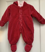 Confetti Girl Red Velour Long Sleeve Hooded F...