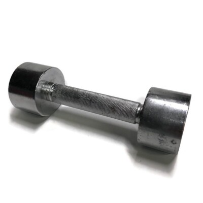 Vintage Bollinger 5 Lb Chrome Steel Dumbbell Adjustable Screw On Hand Weight