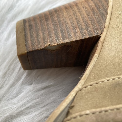 CALL IT SPRING Beige Booties Strappy Ankle Back Zip Block Heel Womens Size 8.5M - Picture 5 of 13