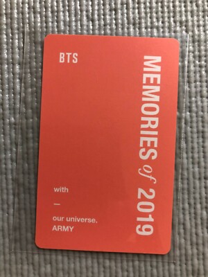 BTS Memories of 2019 Official DVD Photo card ( JIMIN ) | eBay