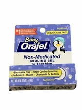 Orajel Baby Non-Medicated Cooling Gel for Teething Relief Nighttime 0.18 oz