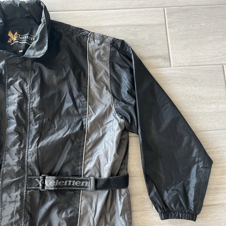 Xelement Advanced Summer Fall Motorcycle Gear Jacket Black Gray Sz 2XL W/ Hoodie - Image 4 of 4