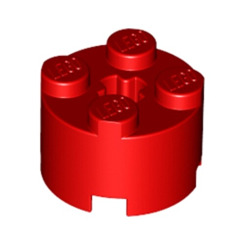 Lego Bricks Parts 20x Bright Red 2x2 Round Cylinder Axle Hole