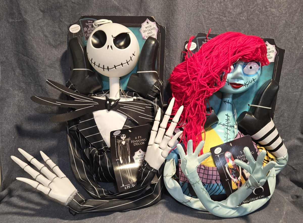 Nightmare Before Christmas Hanging 6' Jack & 5' Sally Walgreens