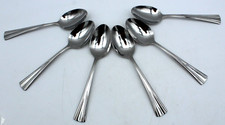 Reed  Barton BROOKSHIRE Stainless Flatware 7" OVAL SOUP SPOONS - Set of 6 NEW 
