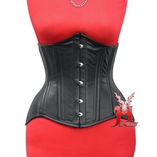 Unterbrustkorsett Schwarz Leder Corsage Gothic Korsett Underbust Leather Corsets