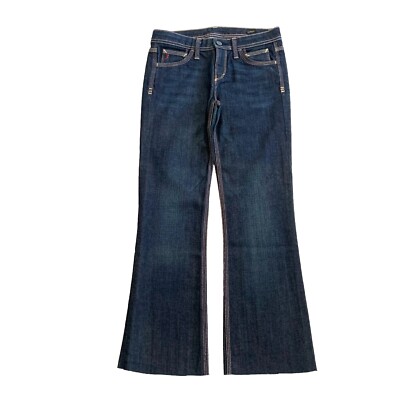 EARLY 20 S 3GR HAND TAILORED CROPPED DENIM PANTS/SLIGHT FLARE/SIZE 24/WAIST 27 