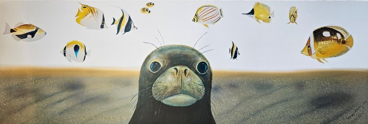 Wyland Hawaiian Sea Life Hand Signed Limited Edition Lithograph