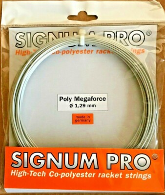 Signum Pro Poly Megaforce Tennis String 1.29mm Made in Germany (Set - 40ft.) 