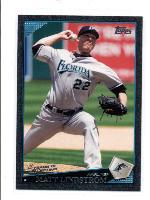 MATT LINDSTROM 2009 TOPPS UPDATE #UH75 BLACK PARALLEL #39/58