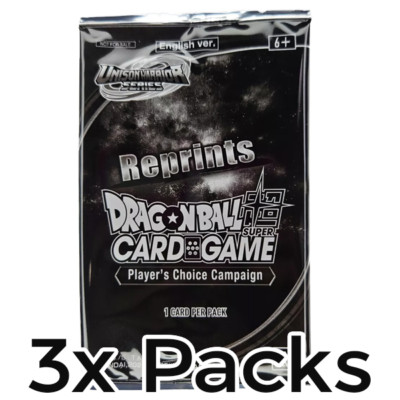 3x Player's Choice Campaign Reprints Pack Dragon Ball Super DBS USA Ship 