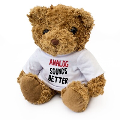 NEU - ANALOG KLINGT BESSER - Teddybär - süß kuschelweich - Geschenk
