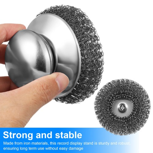 2 Pcs Pot Scrubbers Stainless Steel Pot Scrubber Dish Brush With Handle Kitchen - Picture 2 of 11