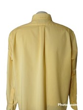 Chaps Button Up Dress Shirt Mens X-Large Long Sleeve Light weight Pocket Yellow