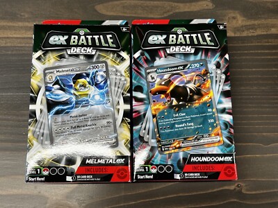 Pokemon Melmetal/Houndoom ex Battle Deck Set of 2 Factory Sealed NEW!
