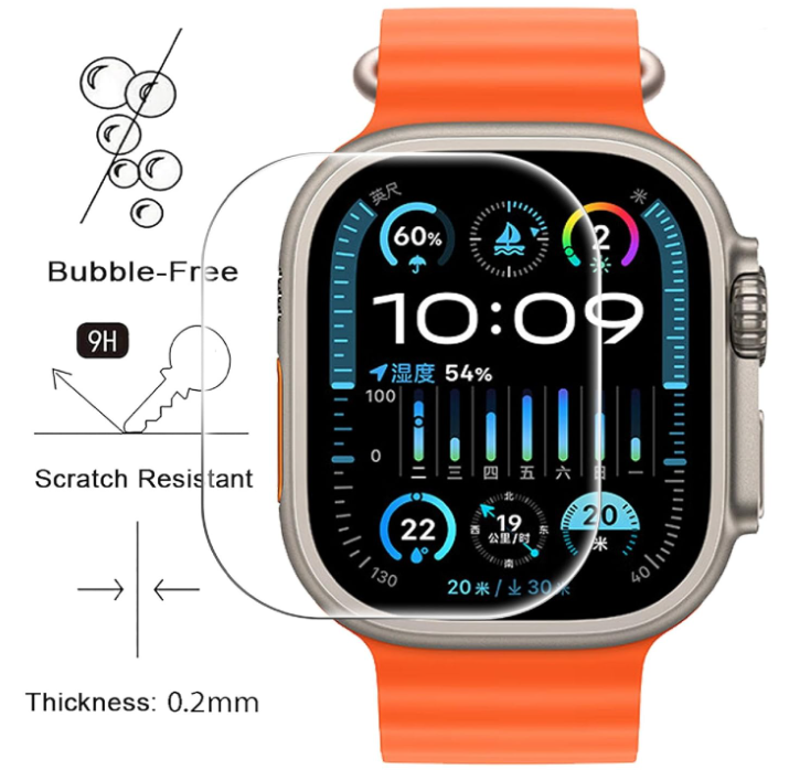 Screen Protector For Apple Watch Ultra3/Series10 Flexible TPU Protective  Film