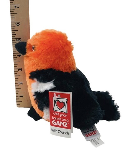 GANZ Cheerful Chirps Plush Birds Goldfinch Yellow & Oriole Orange 5”H Animals - Picture 13 of 14