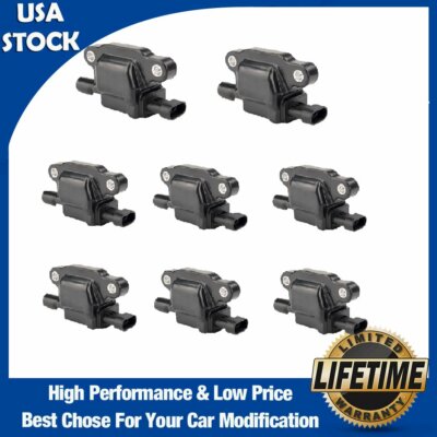 8 Ignition Coil Pack For Chevrolet GMC Buick 5.3L 6.0L 6.2L UF413 12570616 D510C
