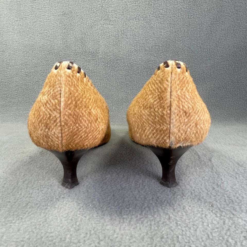 Zapatos de salón Ballin para mujer 6,5 cuero curativo para gatito lazo cosido lujo Italia 36,5 Foto 4 de 4