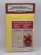 Fibre Craft Foam Punch Outs MUSICAL NOTES INSTRUMENTS STARS Vintage Party Craft