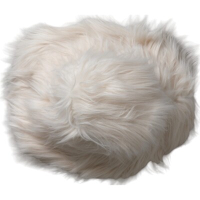 【VIP価格】DOLCE & GABBANA Off White Fur Bucket Hat DOLCE & GABBANA Hat Off White Acrylic Fur Womens Bucket