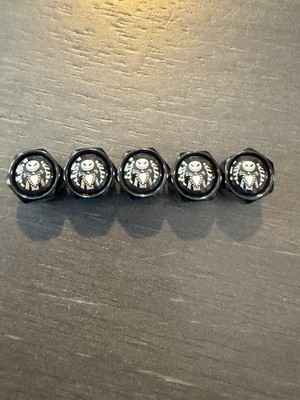 Jack Skeleton Aluminum Valve Stem Caps (5pcs)