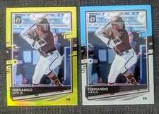 2 CARD LOT / FERNANDO TATIS JR / BLUE WHITE & LINE GREEN / 2020 OPTIC PRIZM #111
