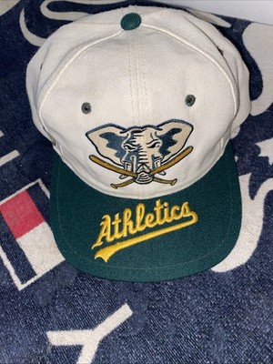 Vtg 90s Sports Specialties Oakland A s Snapback Stomper Script Logo Hat MLB