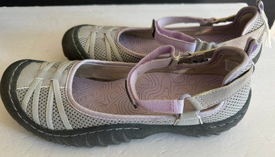 JBU Jambu Lilac & Gray Mary Jane Water Ready Shoes Style B2MA65 EVA Size 8.5 EUC
