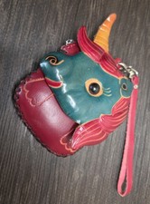 Unicorn leather coin purse By Firenze