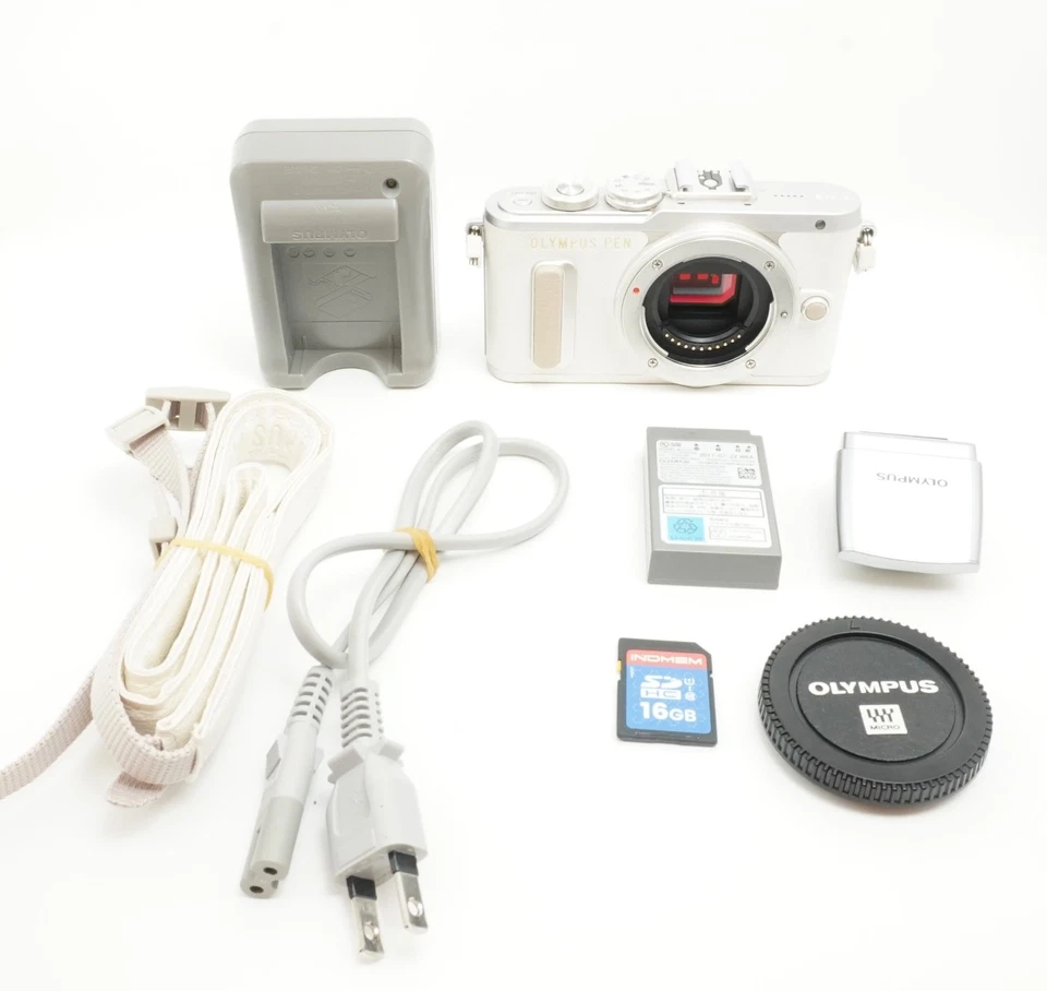 [Near MINT] Olympus PEN E-PL8 White Digital Camera w/ Charger SD Flash Japan - Image 2 of 4