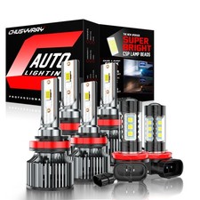 For Nissan Maxima 2016 2017 2018 6x LED Headlight Hi/Low  Fog Bulbs Combo 6500K