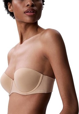 Calvin Klein E4618  Perfectly Fit Strapless Convertible Push-Up Bra Bare 34B