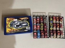 Vintage Hot Wheels 24 Car Carry Case w/ 24 Race Cars Matchbox Mixed Lot