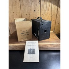 Kodak Brownie No. 2A Box Camera w/ Original Box Instructions 1910s-30s