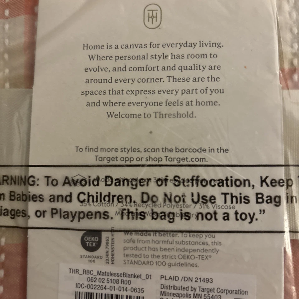 Manta matelasse a cuadros Threshold Spring - Completa/Reina Foto 4 de 4