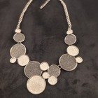 Vintage Silver Tone Statement Necklace — photo 3