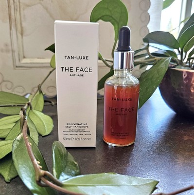 Tan-Luxe 1.69 oz LIGHT/MEDIUM The Face Anti-Age Rejuvenating Self-Tan Drops NIB!