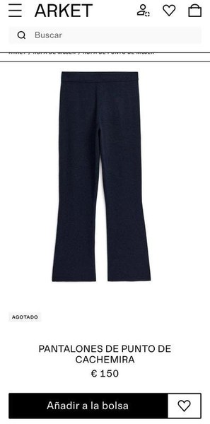 Women ARKET Trousers Navy Wool 36 / S / 44