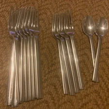 Per Piece Oneida REVERSO serving forks spoons salad Forks Satin 18/10 Flatware