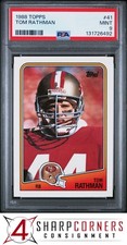 1988 TOPPS #41 TOM RATHMAN RC 49ERS PSA 9