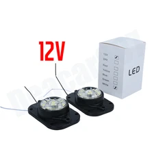 White 12-LED Surface Flush Mount LED Lighting Kit For Front Driving/Fog Lights