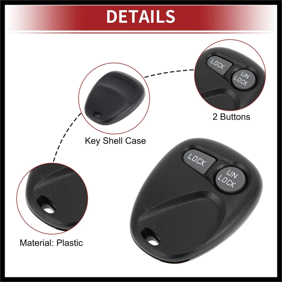 Llavero remoto de entrada sin llave ABO1502T 315 MHz para Chevrolet C1500 C2500 97-1999 Foto 3 de 4