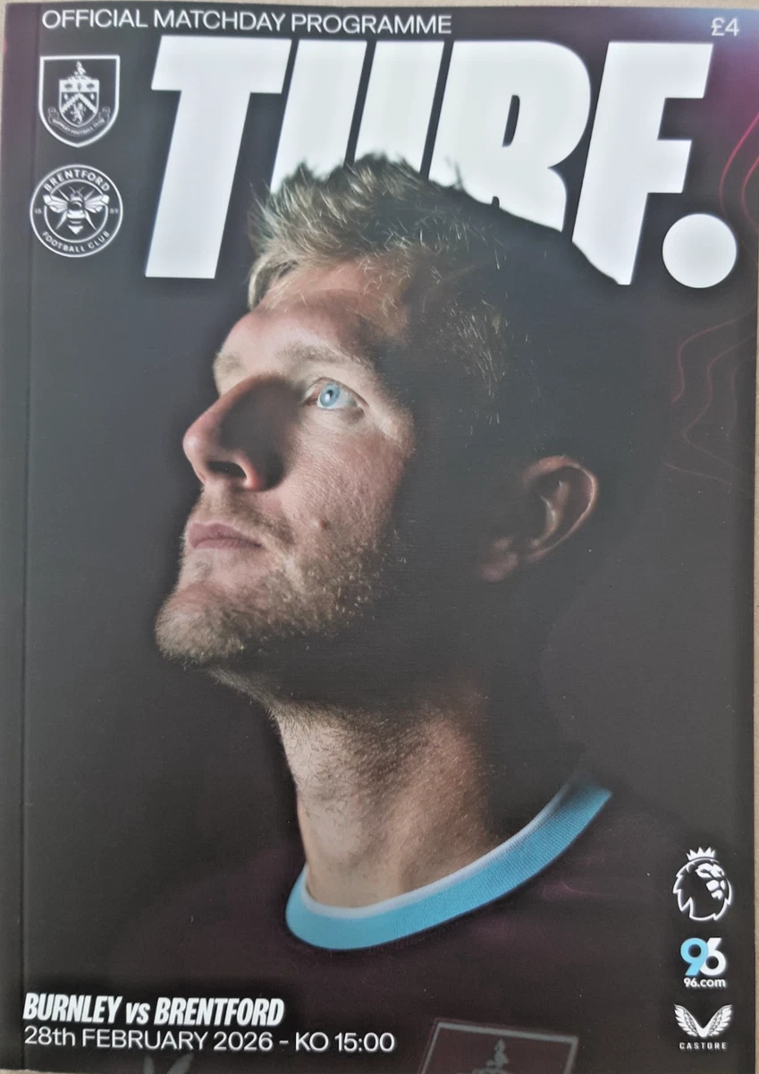 Programme Du Match Brentford Vs Burnley – 2015, Signé Par Les Joueurs !