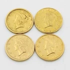 1849-1854 Type 1 Liberty Head US $1 Gold Coins No Reserve Lot of 4 #C868-5
